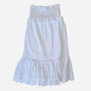 Sea New York White Smocked Waist Skirt